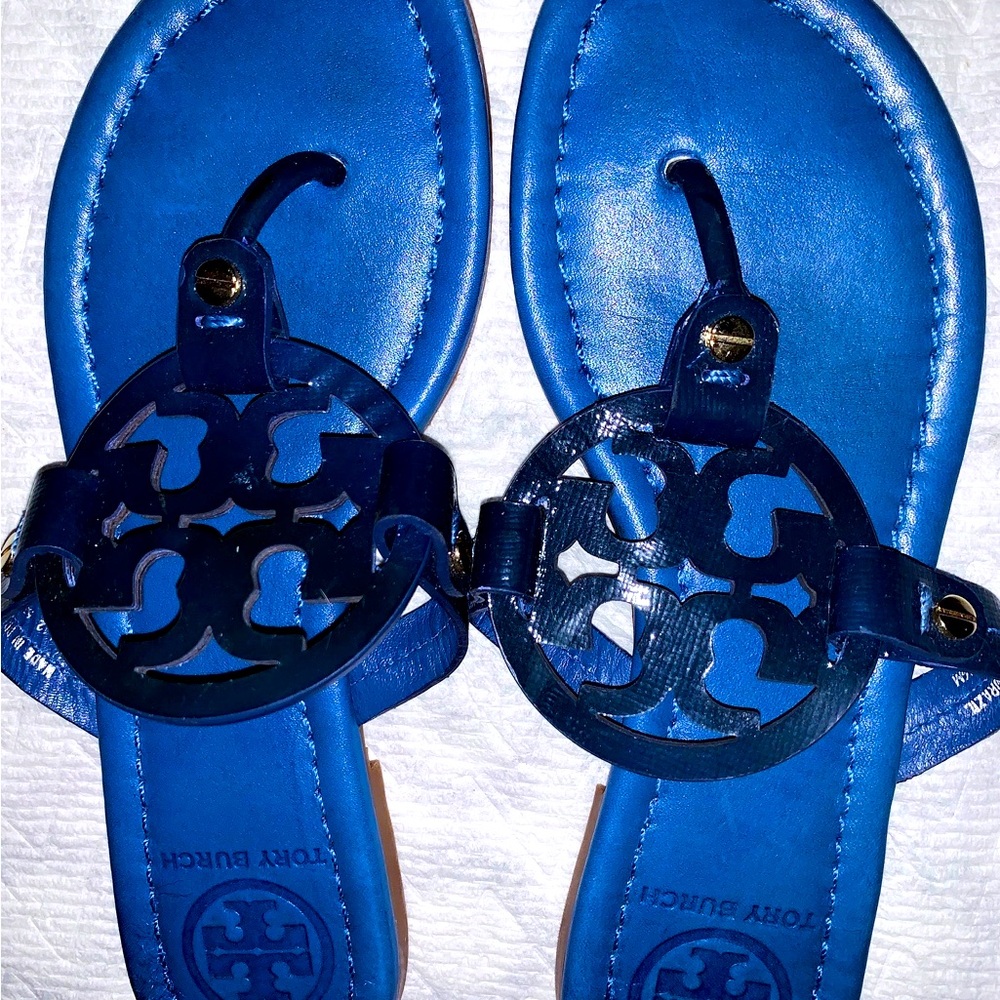 COPY - Tory Burch sandals. Miller. Blue. Sz 5.5. Made in Brazil